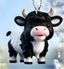 Nuevo Adorno Colgante de Coche de Vaca de Dibujos Animados Navideño Transfronterizo Adorno Colgante para Árbol de Navidad Regalo de Cumpleaños Decoración del Hogar