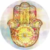 Diy554 Mão de Fátima Cruzamento Fronteira Pedra Preciosa Cristal Vidro Redondo Patch Acessórios Atacado