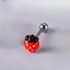 Piercing de Língua Europeu e Americano Transfronteiriço de Aço Inoxidável Morango Coração Bolo Unha de Língua Argola de Língua Argola de Língua de Acrílico