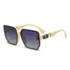 25 Modelos Nuevos de Gafas Europeas y Americanas Más Vendidas Transfronterizas, Estilo Lujo Ligero, Anti-UV, Gafas de Sol para Mujer, Gafas de Sol Cuadradas con Montura Grande