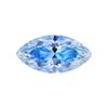 Huagang Gem Sea Blue Mosan Diamante Pedra Nua Olho de Cavalo Tipo Folha Anéis Moissanite Pedra Nua Sintética Moissanite Sílica