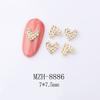 Nuevo Arte de Uñas Corazón Aleación Joyería Mini Corazón Mariposa Diamante DIY Decoración de Uñas Diamante para Arte de Uñas con Forma de Corazón al por Mayor