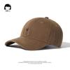 Boné de beisebol estilo japonês retrô vintage workwear simples bordado H pico para mulheres boné de beisebol pesado estilo americano casual sunshade para homens