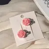2024 Pinza para el pelo de flor rosa de celebridad de internet Pinza para el flequillo Pinza hermosa para la frente de mujer Niños Niña Pequeña Pinza lateral