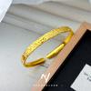 Pulsera de Hielo Triturado de Diseño de Lujo Ligero Xiaohongshu para Mujer, Anillo Abierto Versátil de Alta Gama, Pulsera Abierta Destellante, Venta al por Mayor