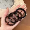 Diadema Cuadrada de Acrílico Estampado de Leopardo, Banda de Goma Simple y de Alta Elasticidad, Diadema de Celebridad de Internet, Goma para el Cabello, Duradera