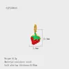 Venta Caliente Serie de Frutas Piña Cereza Fresa Manzana Colgante Artesanía de Goteo de Aceite Acero Inoxidable DIY Collar Pulsera con