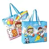 Bolsa de almacenamiento para colcha de jardín de infantes con estampado de dibujos animados, bolsa de equipaje grande para mudanzas, regalo para la vuelta al cole, bolsa de colcha portátil