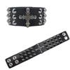 Nueva pulsera de cuero punk con remaches originales, personalidad exagerada, joyería de cuero para hombres, suministro transfronterizo