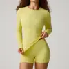 Camiseta de Manga Longa para Esportes de Outono e Inverno para Mulheres, Secagem Rápida, Respirável, para Corrida, Fitness, Yoga, Ajuste ao Corpo, Camada Base Escovada para Pilates
