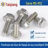 Parafuso de flange hexagonal externo de aço inoxidável 304 com almofada padrão de dente de flor parafuso antiderrapante M5M6M8M10M12 de cabeça grande