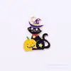 Mixto Transfronterizo 25 Serie de Halloween Murciélagos de Dibujos Animados, Fantasmas, Calabazas, Gatos Negros, Joyería de Aleación Accesorios Llaveros