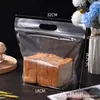 Bolsa de Embalaje para Pan Tostado 450g Cierre Cremallera Auto-Sellante Transparente Sello Alimentario Bolsa para Pan Copo de Nieve Repostería Bolsa de Embalaje Individual Pequeña