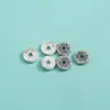 Plata Esterlina S925 Maciza Separador Redondo Asimétrico Impreso Separador Cuerda Trenzada Pulsera Pulsera Collar Separador Cuentas Accesorios