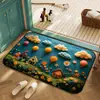 Alfombra de Baño Transfronteriza con Flores Cachemira Sintética Resistente a la Suciedad Absorbente de Agua Alfombra para el Hogar Entrada de Ducha Limpiable con Trapo Felpudo Fácil de Limpiar