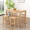 Mesas y sillas de comedor de madera maciza para comida rápida, mesas y sillas grandes para puestos de comida, juego de mesa y silla para cafetería, puesto de snacks, desayuno, simple y largo para uso doméstico
