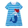 Kids Tales Estilo Europeu e Americano ins Roupas Infantis Verão Novo Vestido de Menina Algodão Estampado Vestido de Princesa para Bebê Vestido Infantil