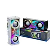 A88 Alto-falante Bluetooth Sem Fio Mecha de Anel Duplo Estilo Cyberpunk Luz Colorida V8 Subwoofer Portátil para Exterior
