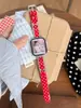 Correa de Cuero Lacado con Puntos Incrustados de Cuero Adecuada para Apple Watch iwatch 1ª/2ª/11ª/10ª Generación Ultra/SE9/8