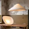 Lámpara de mesa de bar con diseño minimalista en terraza estilo japonés, lámpara simple para mesa de comedor, lámpara colgante de resina estilo wabi-sabi para restaurante nórdico