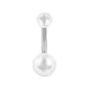 Clavo de acero inoxidable para ombligo transfronterizo, juego básico de 5 piezas de circón, anillo simple para ombligo, joyería para perforación de cuatro garras, venta al por mayor