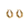 Pendientes de Acero Inoxidable de Lujo Ligero Estilo Europeo y Americano Chapados en Oro de 18 Quilates Pendientes de Gama Alta para Mujer Accesorios Versátiles de Joyería para Orejas Retro