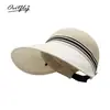 Sombrero de Playa para Mujer Nuevo Plegable Verano Vacaciones en la Costa Protección Solar Sombrero de Sol de Ala Ancha de Gama Alta Venta al por Mayor