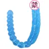 Dildo de cristal de doble cabeza, genitales masculinos simulados, pene falso SM, dispositivo de placer para adultos, juguete fisiológico, juguete de doble dragón