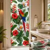 Impresión UV Película de Vidrio Esmerilado Loro Tropical Adhesivo Decorativo para Ventana Patrón Venta al por Mayor