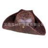Sombrero de Pirata Imitación Piel Halloween Sombrero de Piratas del Caribe Sombrero Triangular Sombrero Triangular de Gamuza Sombrero de Pirata Festivo