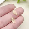 60 Versáteis Pingentes Acrílicos Transparentes Verdes com Furo Pequeno Folha Pequena Brincos Pulseira Acessórios de Joias Materiais Feitos à Mão