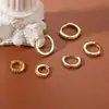 Brincos Argola de Zircônia para Mulheres, Simples e Elegantes, Argolas Redondas Cravejadas de Diamante, Pequenas Presilhas de Orelha, Joias de Orelha Versáteis Atacado
