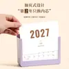 Calendario Año 2027 Año del Cordero Portalápices Multifuncional Simple Calendario de Escritorio Acrílico Adorno de Escritorio Calendario Mensual Personalizado Logo Personalizado