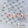 Pegatinas para Uñas con Lazo Estilo Dulce Ins Flor Roja, Azul, Negro, Blanco Puntos de Lunares Calcomanías para Uñas con Lazo
