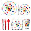 Nuevos Suministros para Fiesta Temática Celebración con Globos Decoración de Cumpleaños Diseño de Fiesta Accesorios Plato de Papel Vaso de Papel Mantel Servilleta de Papel
