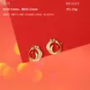 Aretes Originales de Plata Pura S999 Año del Pez Doble Koi Cadena para Clavícula Pulsera de Jade Hetian Estilo Chino de Lujo Ligero Venta al por Mayor