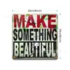Letrero cuadrado de hierro colgante con eslogan retro personalizado, pintura de placa de hojalata para pared de bar, decoración de lámina metálica para Man Cave