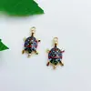 Accesorios de Joyería Colgante de Tortuga Colorida DIY Transfronterizos Colgante de Pulsera Aleación Accesorios de Gota de Aceite Pendientes Colgantes