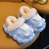 Pantuflas de Algodón de Invierno para Bebé Lindos Conejos Pantuflas de Felpa con Suela Gruesa Antideslizantes Zapatos de Algodón Cálidos para el Hogar de Niños Niñas