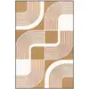 Pintura Decorativa Moderna de Luxo Leve para Entrada de Sala de Estar Laranja Linha Abstrata Pintura de Parede de Fundo de Sofá Arte Mural de Restaurante