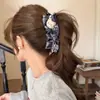 Presilha banana plissada de chifon, presilha vertical, presilha de garra de verão de alta qualidade, presilha para rabo de cavalo na nuca, presilha de cabelo elegante e delicada