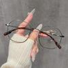 31213 Nuevo Armazón de Metal para Lentes Poligonales Lentes para Miopía Mujer Retro Metal Ultra Ligero Armazón para Lentes Venta al por Mayor