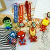 Llavero de Spider-Man de Dibujos Animados PVC Capitán América Iron Man Adornos Marvel Hecho a Mano Bolso de Oficina Colgante