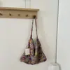 Bolso de Lona Estilo Mismo de Dongdaemun Estampado de Leopardo Floral Margarita Capítulo Ruonan Bolso de Hombro con Flores Estilo Mismo Bolsa de Compras