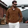 Jaqueta de Veludo Cotele Nova Outono/Inverno Amazon Transfronteiriça com Lapela Estilo Retro Americano Jaqueta de Trabalho com Múltiplos Bolsos para Homens