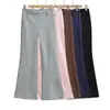 2537-25 Invierno Nuevo Estilo Estilo Americano Otoño e Invierno Pantalones Cálidos Forrados de Polar con Bolsillos Traseros y Detalles Rayados, Corte Holgado Ligeramente Acampanado Pantalones de Chándal Pantalones Casuales
