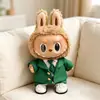 Solo Ropa de Muñeca Ropa para Muñeco de Peluche Labubu de 38 cm Traje de Caballero de Noche Verde-Gris Corbata Zapatos de Cuero