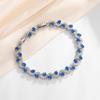 Pulsera de Aleación Ecológica Transfronteriza con Cruz Colorida y Piedras Brillantes Adornos de Mano Moda de Lujo Ligero Temperamento Dama Pulsera de Cristal con Piedras Preciosas Venta al por Mayor