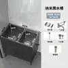 Fregadero de Cocina de Acero Inoxidable con Gabinete Integrado, Fregadero para Lavar Platos para Viviendas de Alquiler, Gabinete Sencillo de Madera Maciza con Fregadero Simple o Doble