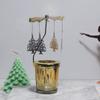 Fábrica Fuente Creativo Amazon Cielo Estrellado Vidrio Molino de Viento Corriente de Aire Caliente Romántico Aromaterapia Portavelas Giratorio Linterna Giratoria